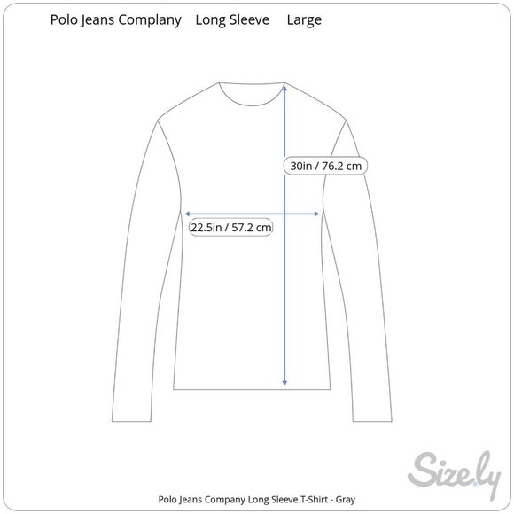 Polo Jeans Company Ralph Lauren T Shirt Mens Long Sleeve Large 1967 Gray Wings - Picture 5 of 7